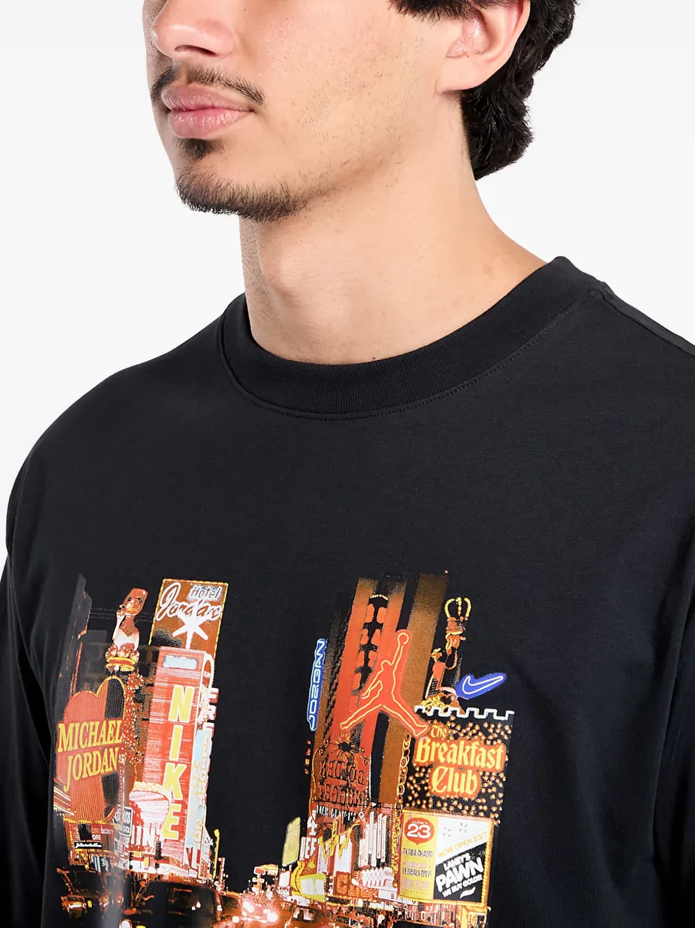 Jordan T-shirt met grafische print Zwart