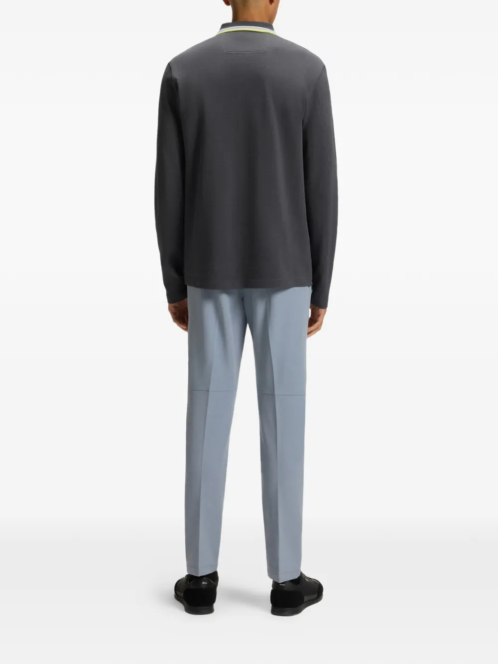 BOSS long-sleeve polo shirt - Grijs