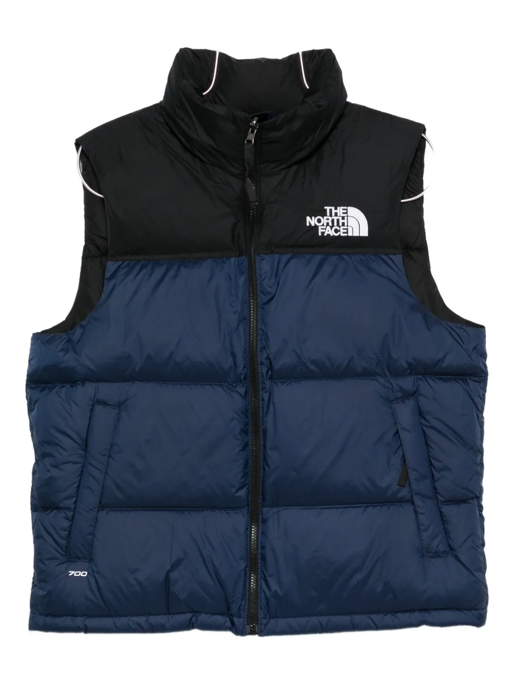 The North Face Quilted Zip-up Gilet In Blue