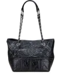 CHANEL Pre-Owned 2008-2009 Distressed Calfskin Shopping In Moscow tote bag - Black