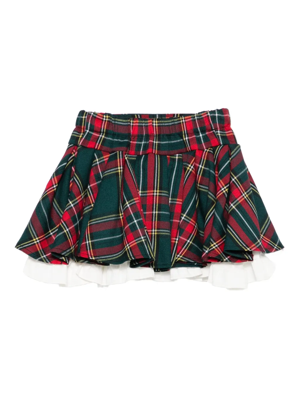 La Stupenderia ruffled mini skirt - Groen