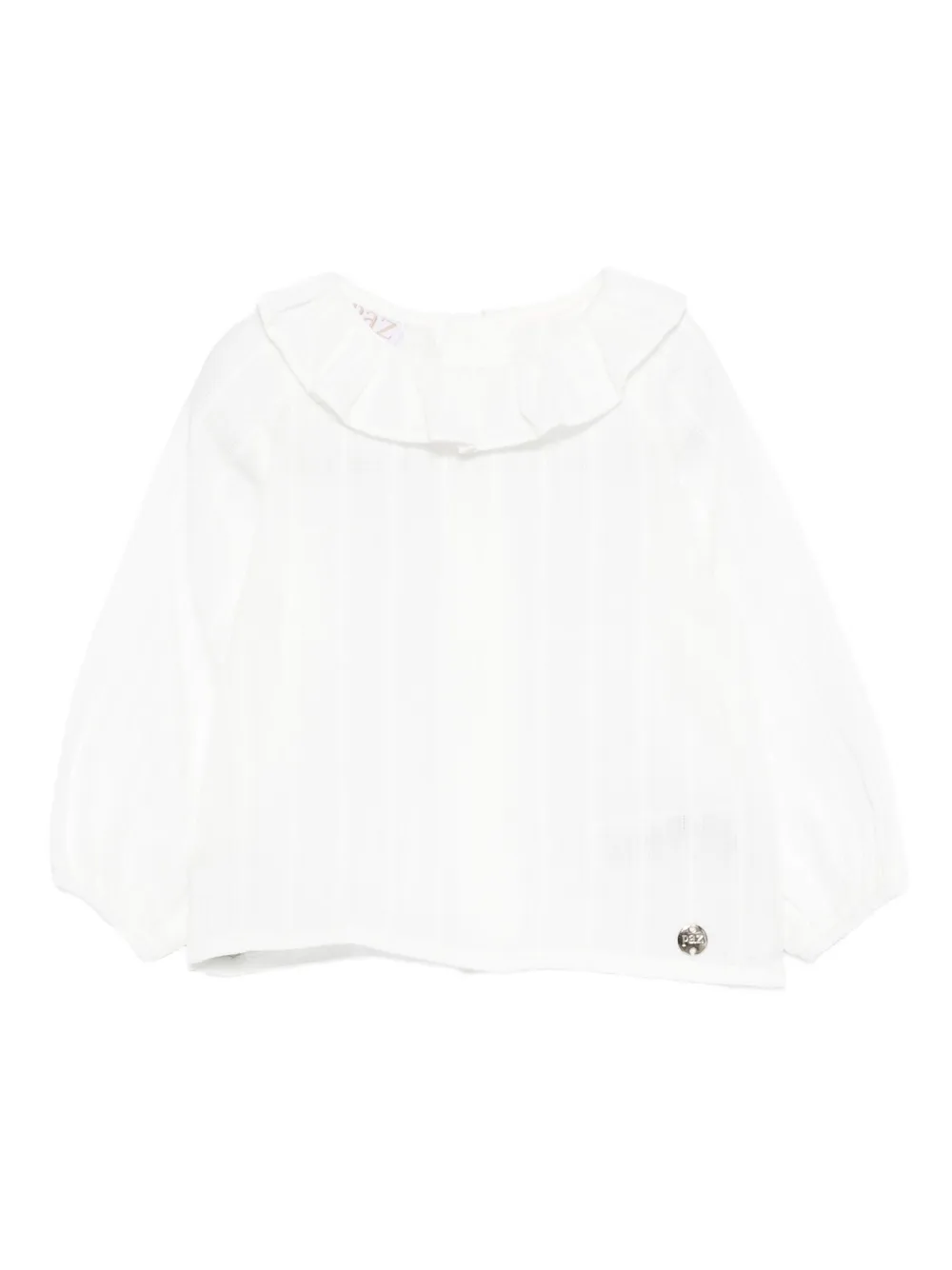 Paz Rodriguez ruffled-collar ribbed top | White | Image 1