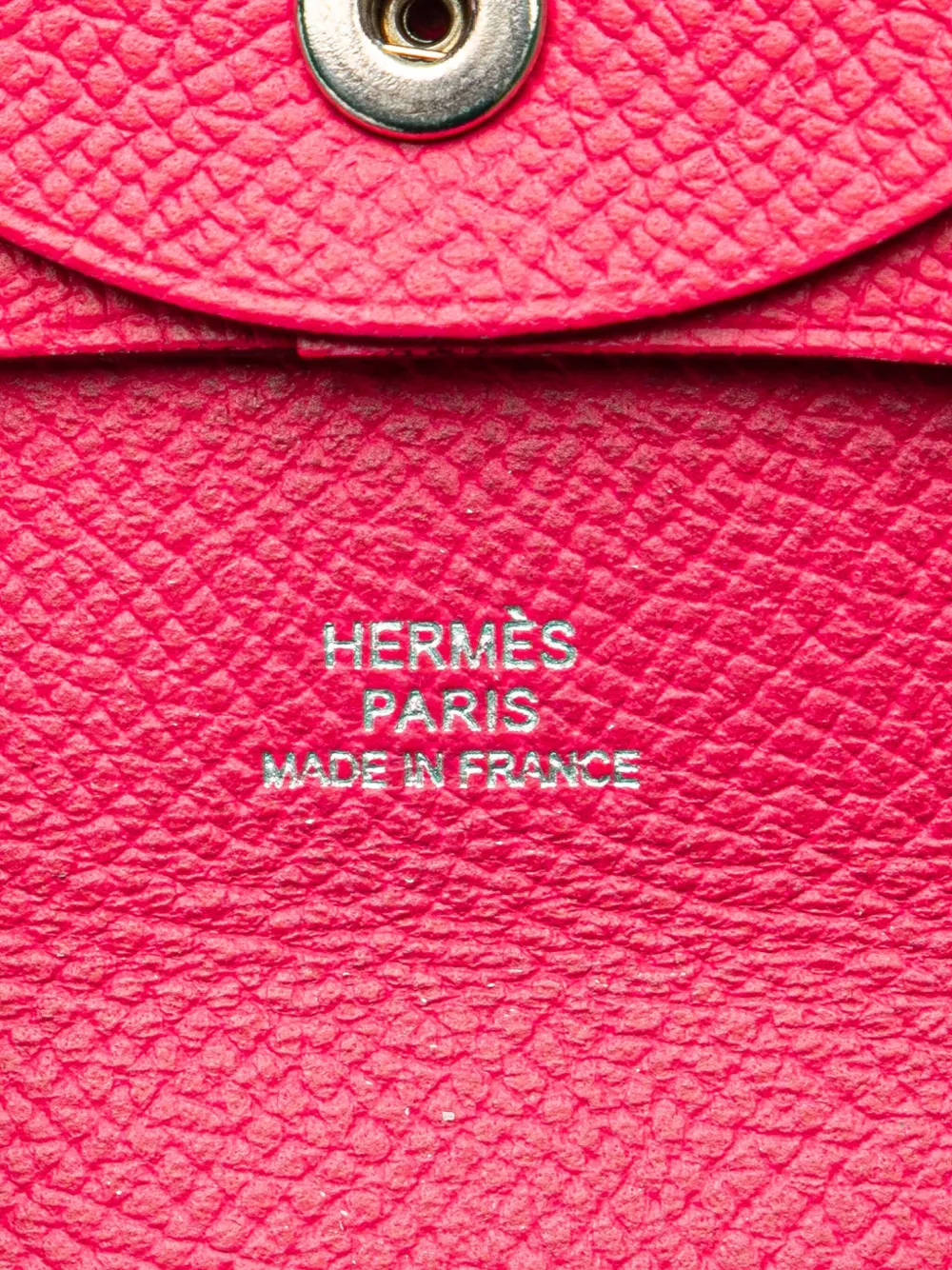 Pre-owned Hermes 2013 Epsom Bastia Purse Coin Pouch In Pink