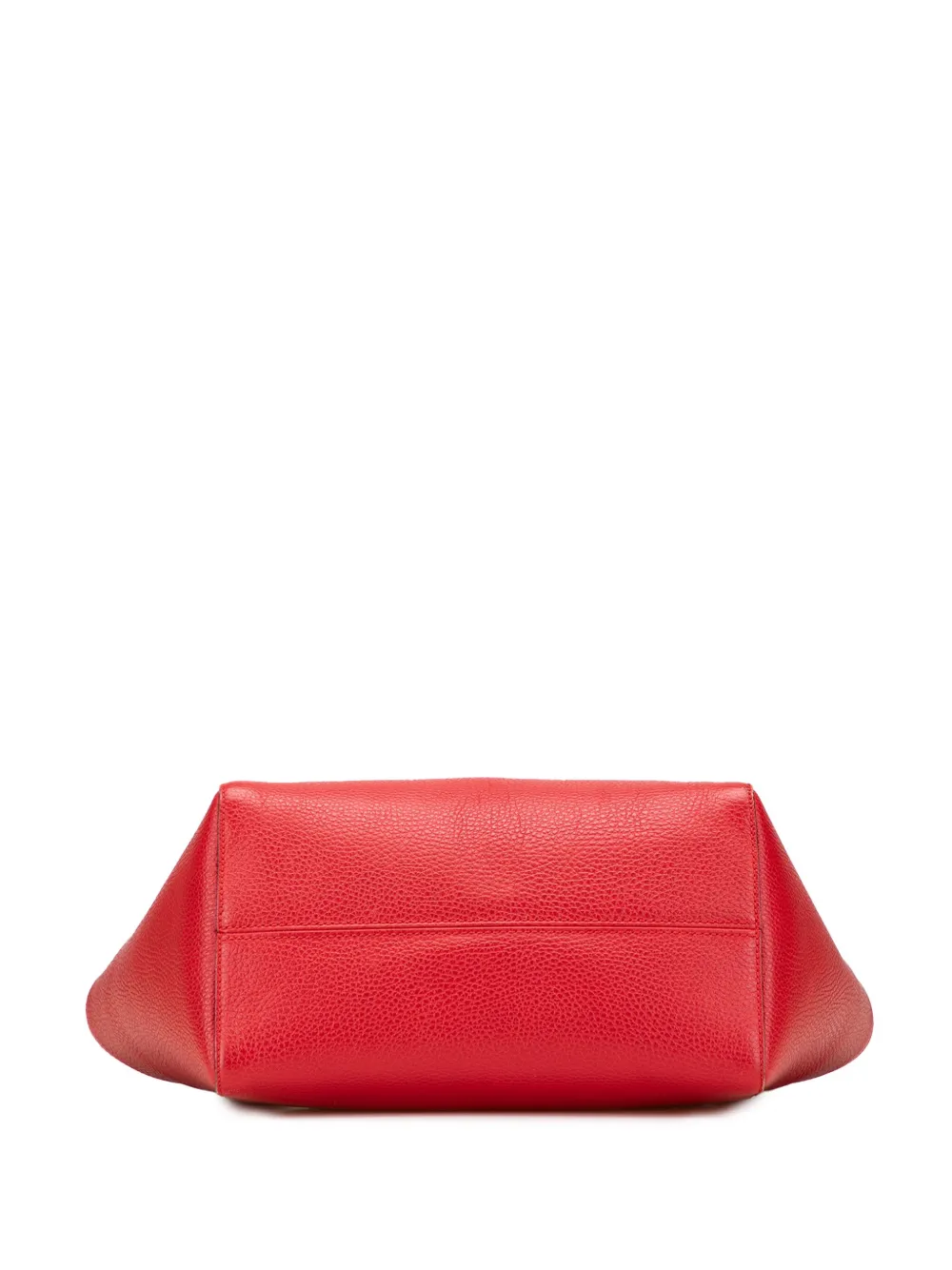 Pre-owned Gucci 2016-2025 Medium Dollar Calfskin Swing Tote Bag In Red