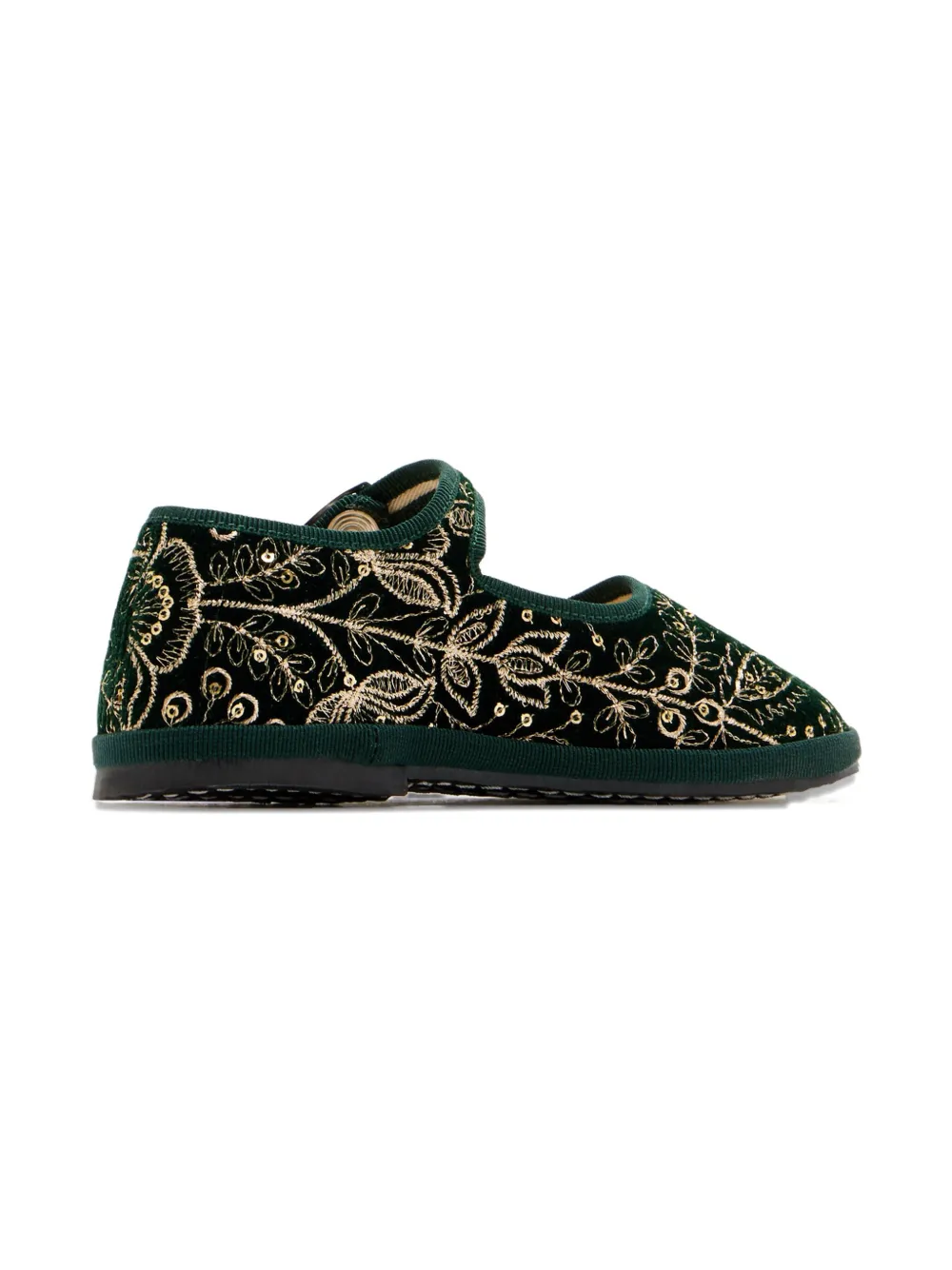 CAPULETTE Midnight Garden embroidered ballerinas - Groen
