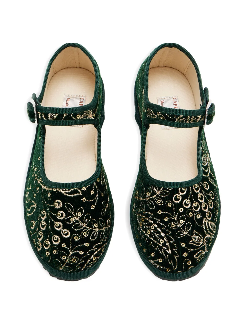 Capulette Midnight Garden Embroidered Ballerinas In Multi