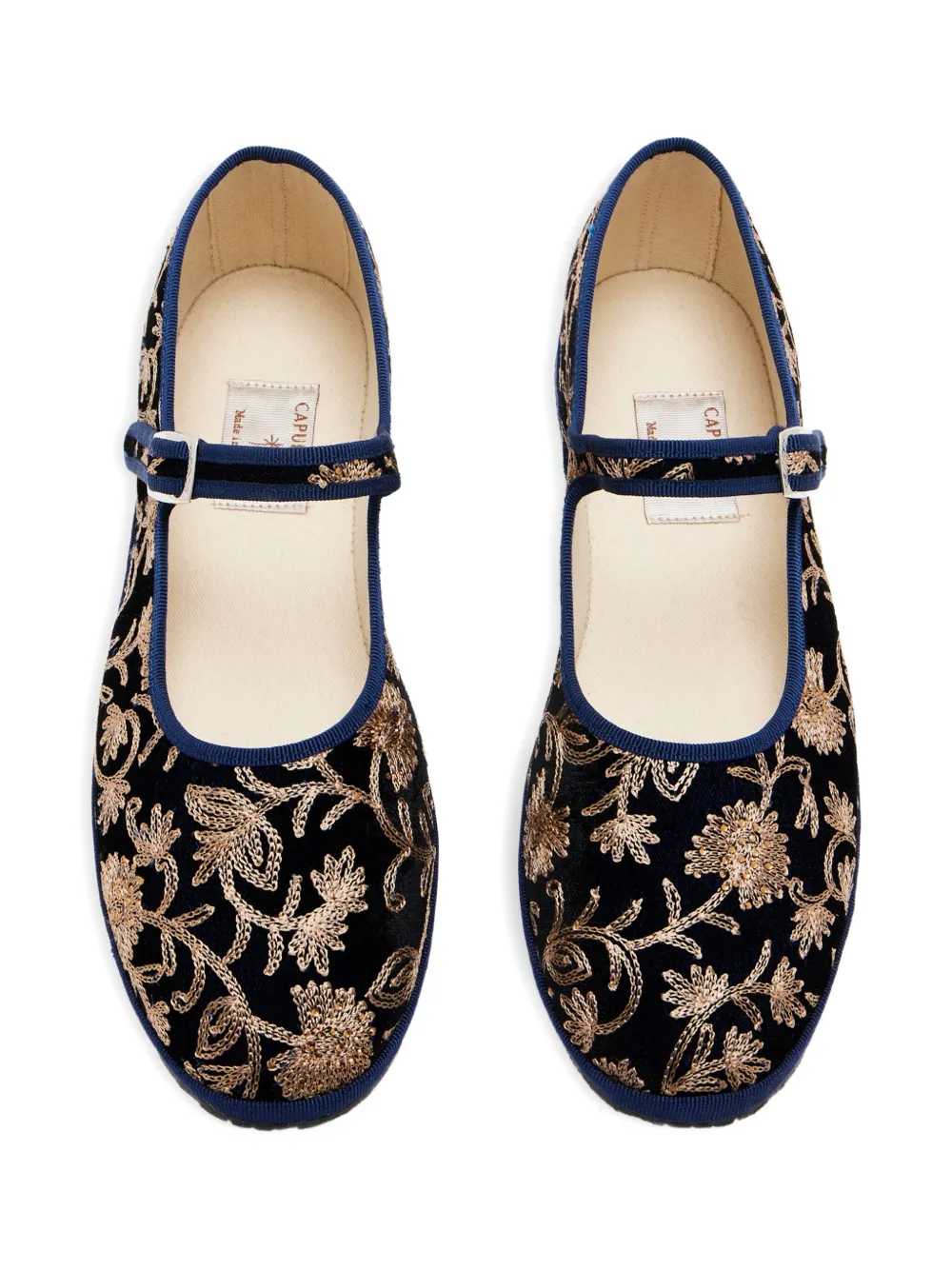 Capulette Floral-embroidered Ballerinas In Multi