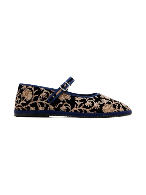 CAPULETTE flats con bordado floral
