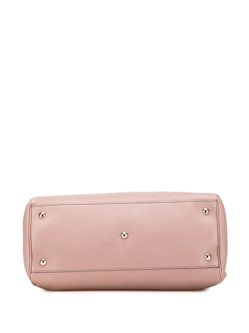 Pre-owned Gucci 2016-2025 Medium Calfskin Bamboo Shopper Satchel In Pink