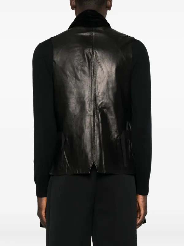 90's 00's Y’s Yohji Yamamoto Velvet Vest Yohji Yamamoto velvet-finish Vest | Black | FARFETCH