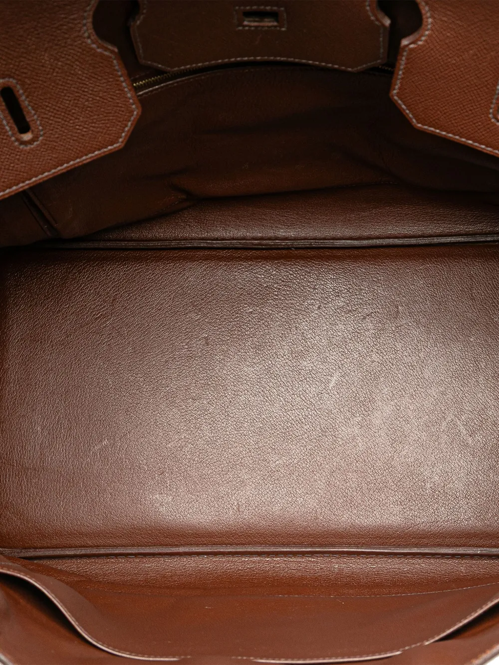 Pre-owned Hermes 1998 Courchevel Birkin Retourne 40 Handbag In Brown