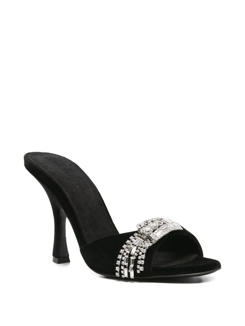 Magda Butrym crystal-embellished heeled sandals Zwart