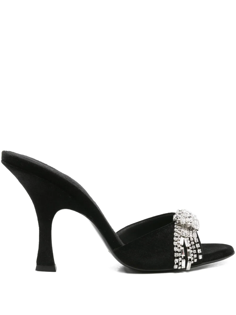 Magda Butrym crystal-embellished heeled sandals Zwart