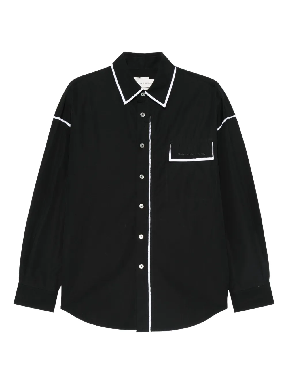 Feng Chen Wang contrast-trim shirt | Black | Image 1