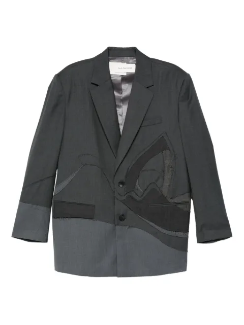 Feng Chen Wang patchwork single-breasted blazer 