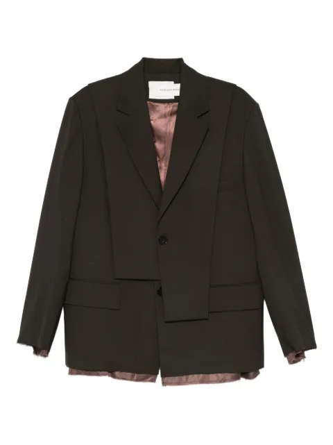 Feng Chen Wang frayed-hem layered blazer 