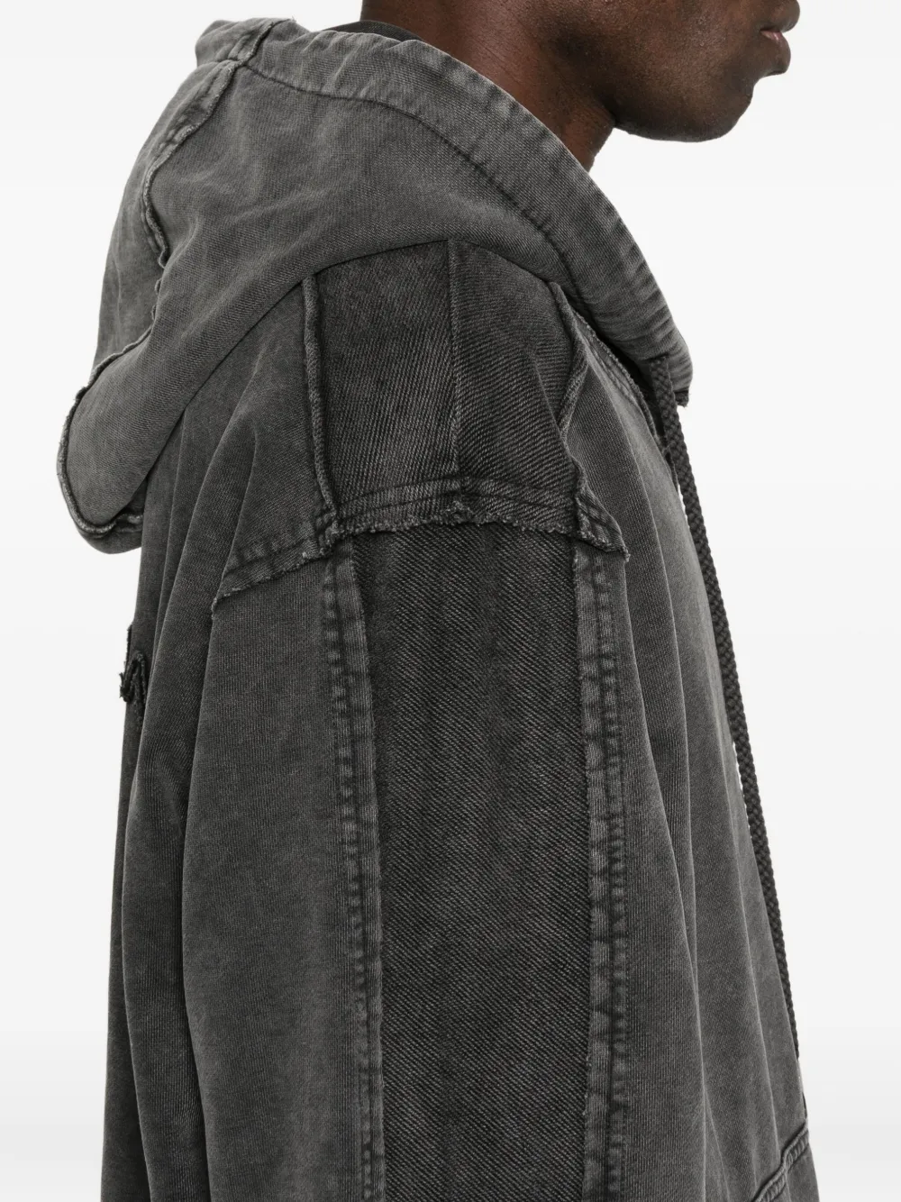 Feng Chen Wang Hooded Zip-up Jacket In Gray