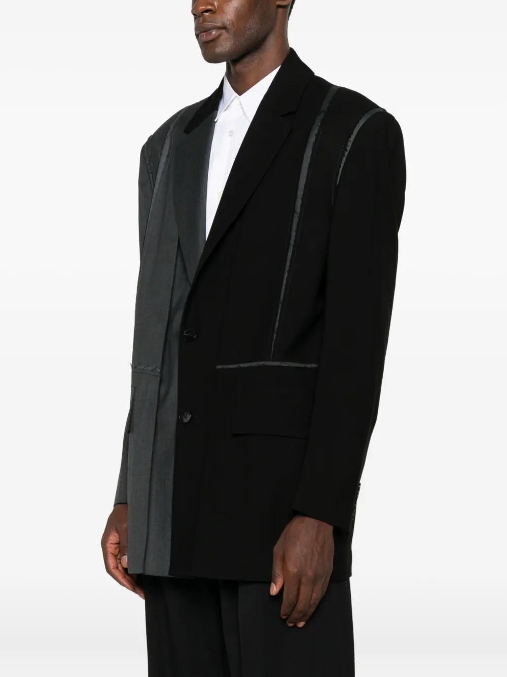 Feng Chen Wang Blazer met vlakken Zwart