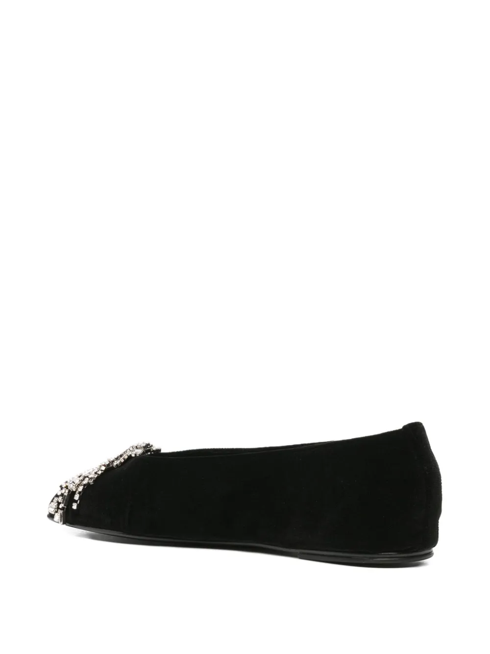 Magda Butrym Crystal-embellished Ballet Flats In Black