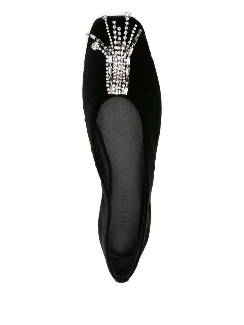 Magda Butrym Crystal-embellished Ballet Flats In Black