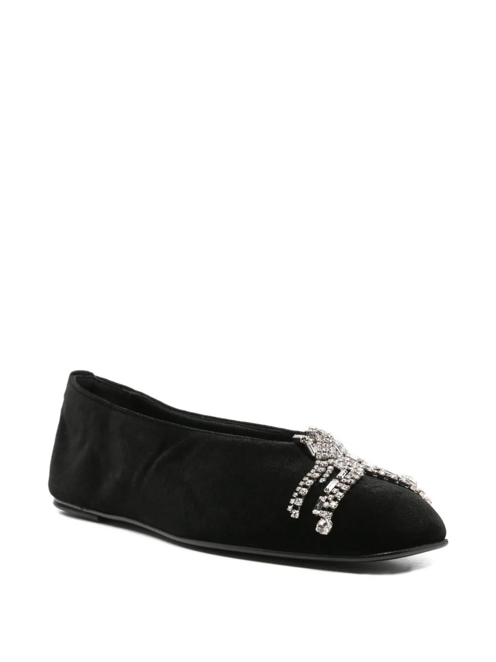 Magda Butrym crystal-embellished ballet flats - Zwart