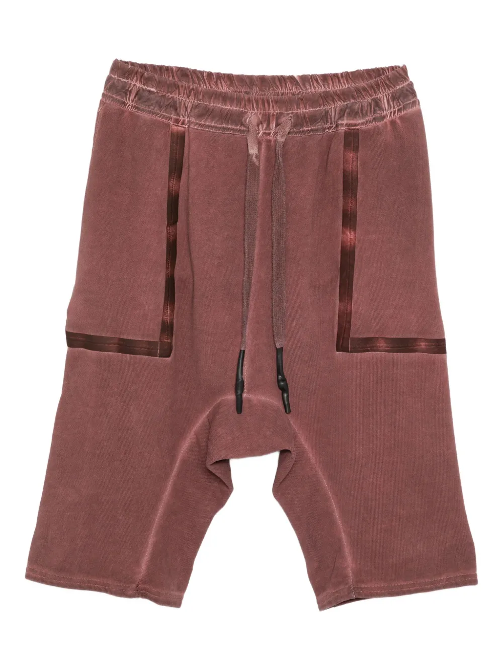 69 BY ISAAC SELLAM Shorts con vita elasticizzata e cavallo basso - Rosso