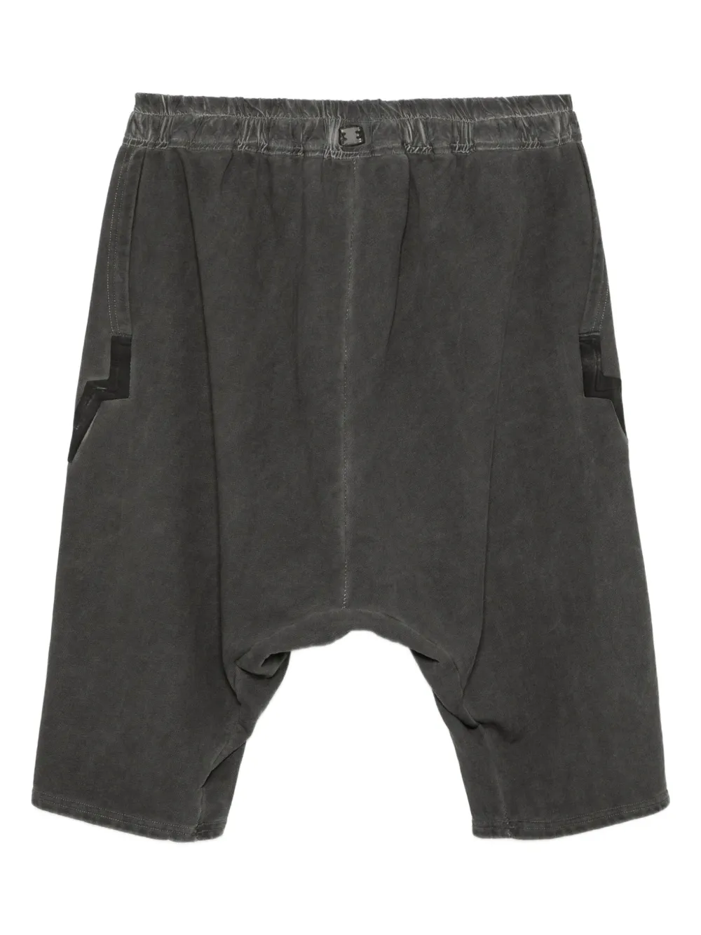 69 BY ISAAC SELLAM Katoenen shorts met verf-effect - Grijs