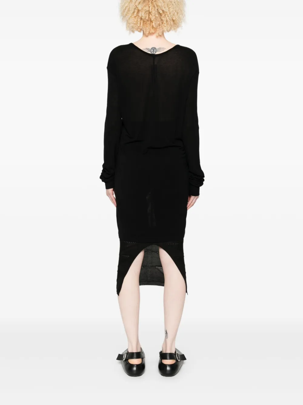 Rick Owens Top met gedrapeerde mouwen Zwart