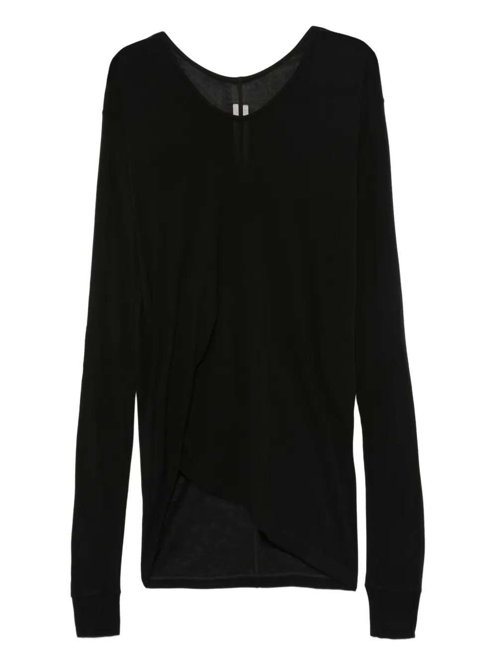 Rick Owens draped long-sleeve top | Black | Image 1