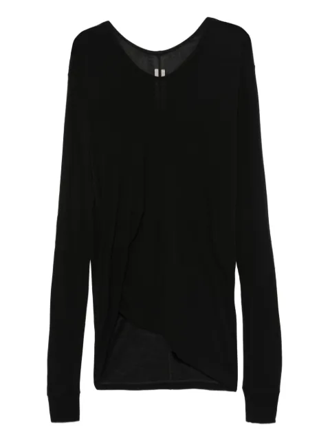 Rick Owens top drapeado manga larga