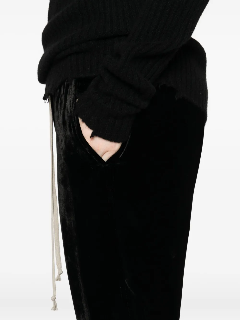 Rick Owens Drawstring-waist Trousers In Black