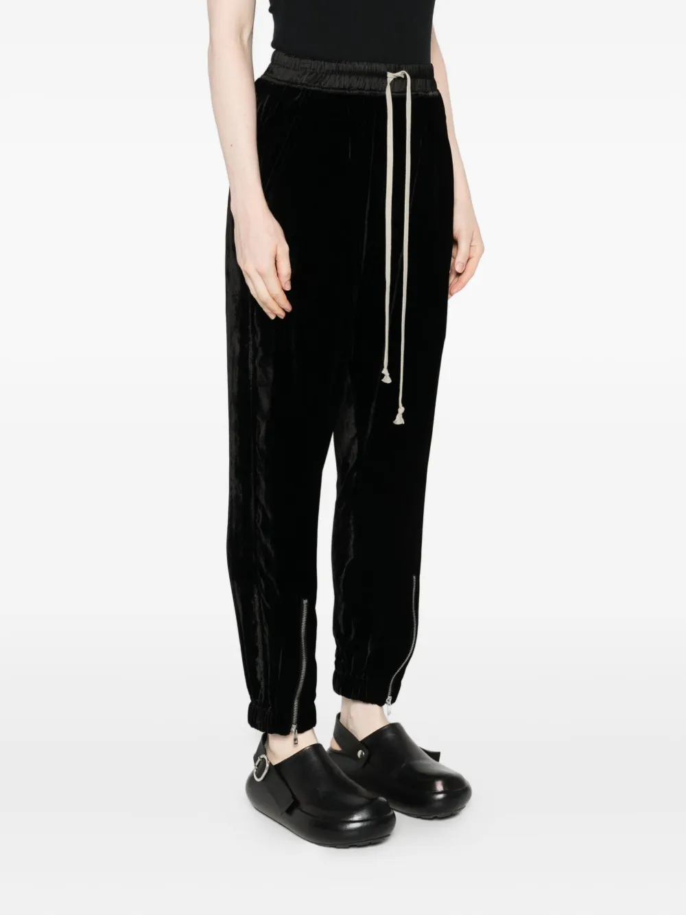 Rick Owens Drawstring-waist Trousers In Black