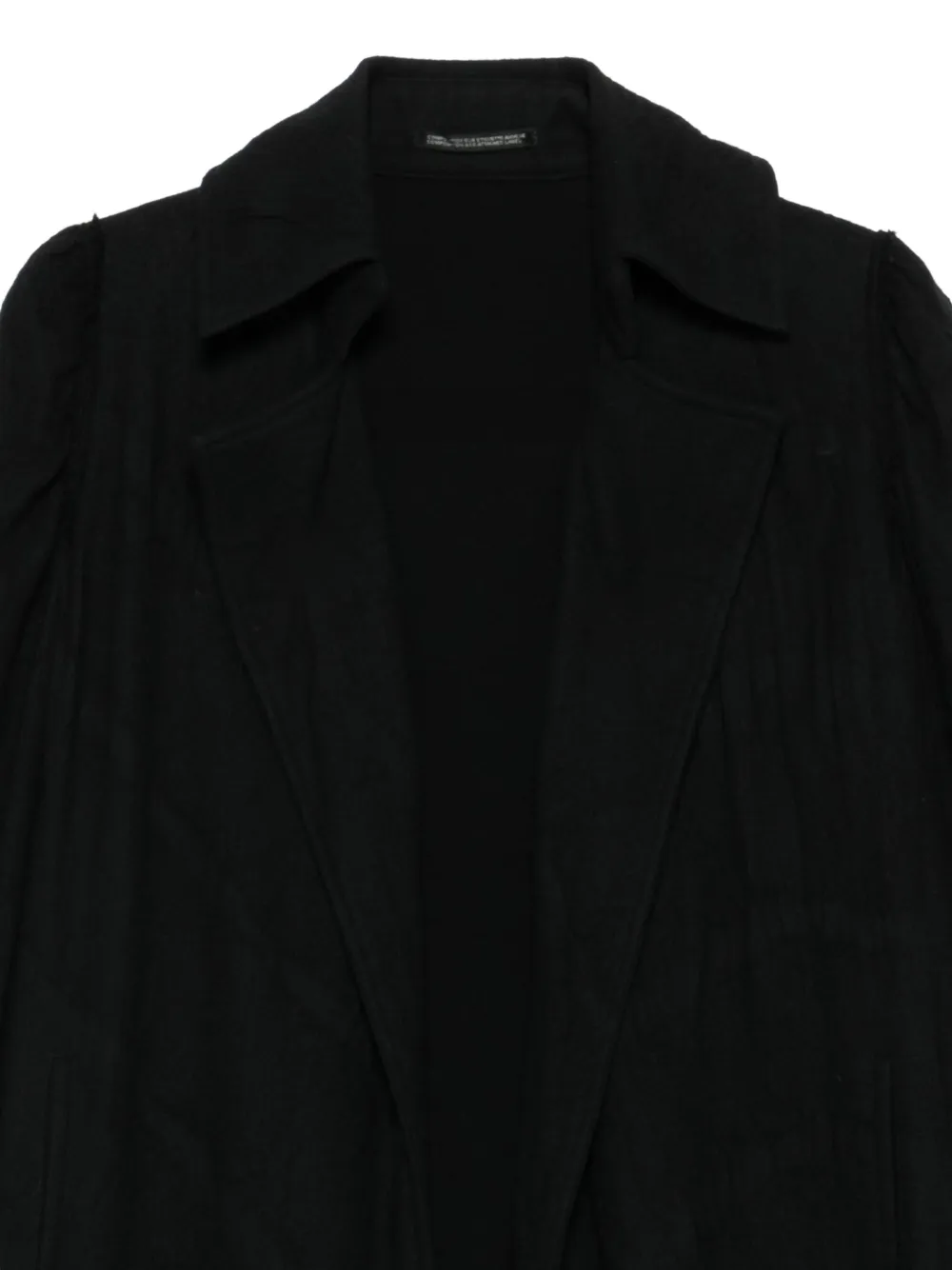 Yohji Yamamoto Jas met enkele rij knopen Zwart