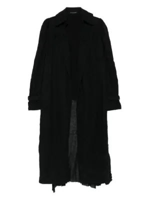 Yohji Yamamoto フーデッドコート | ブラック | FARFETCH JP