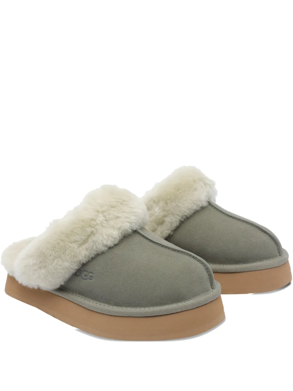 UGG sheepskin-lined round-toe sliders Green