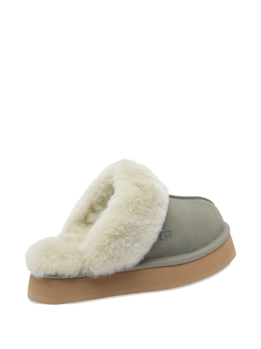 UGG sheepskin-lined round-toe sliders Green
