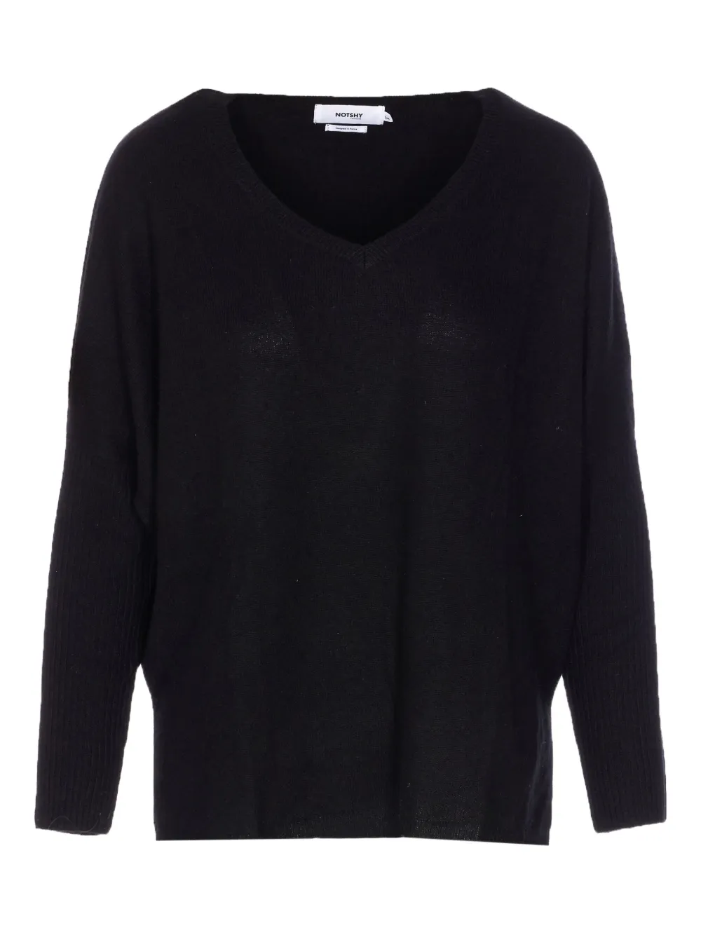 Not Shy V-neck Cashmere Sweater In Black