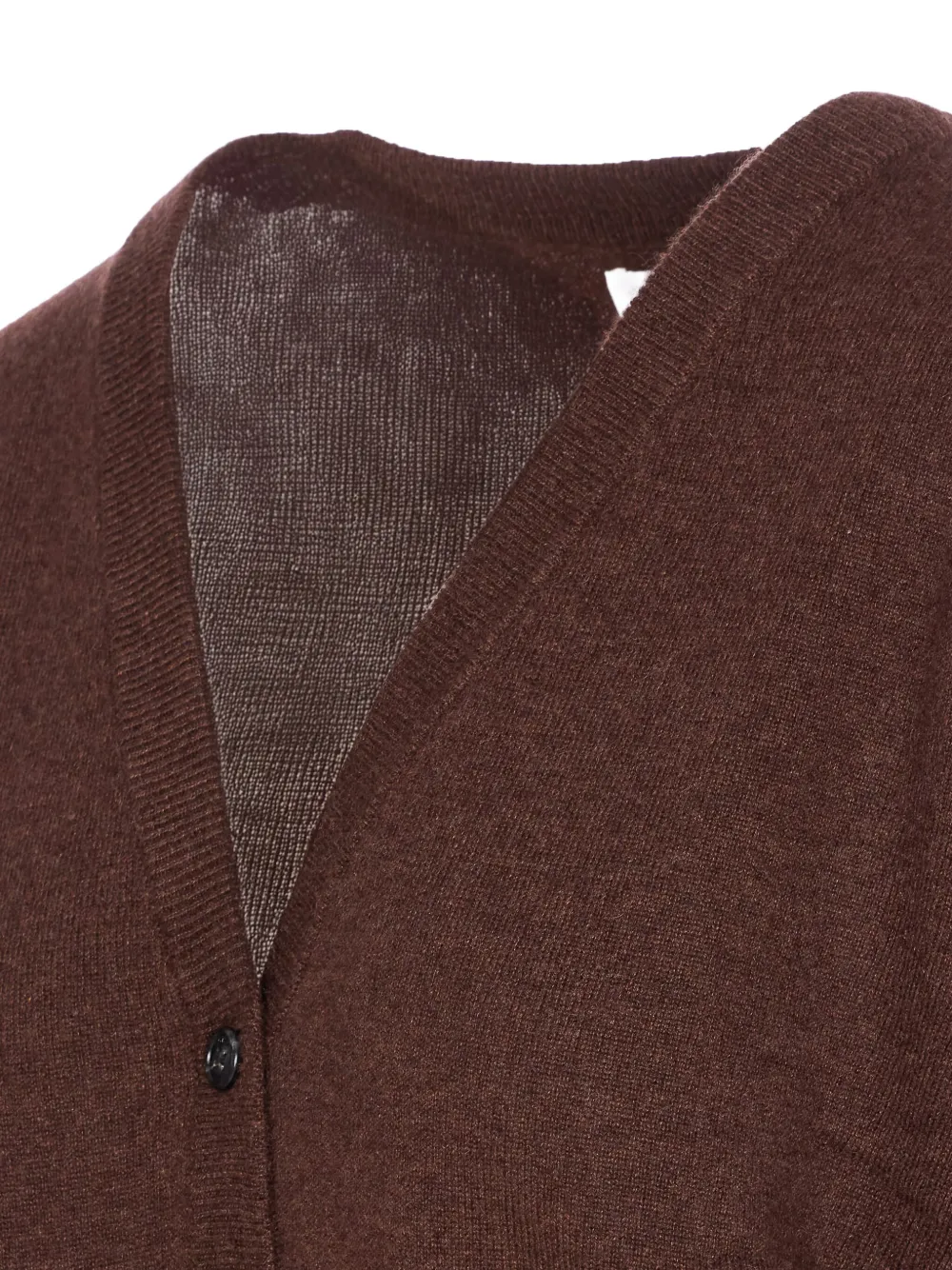 Not Shy Patch-pocket Buttoned Cardigan In Brown