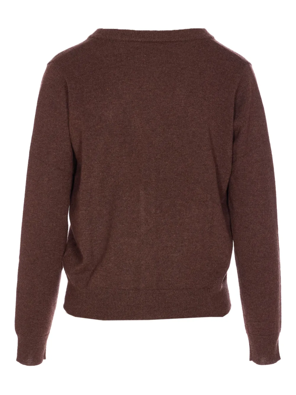 Not Shy Patch-pocket Buttoned Cardigan In Brown