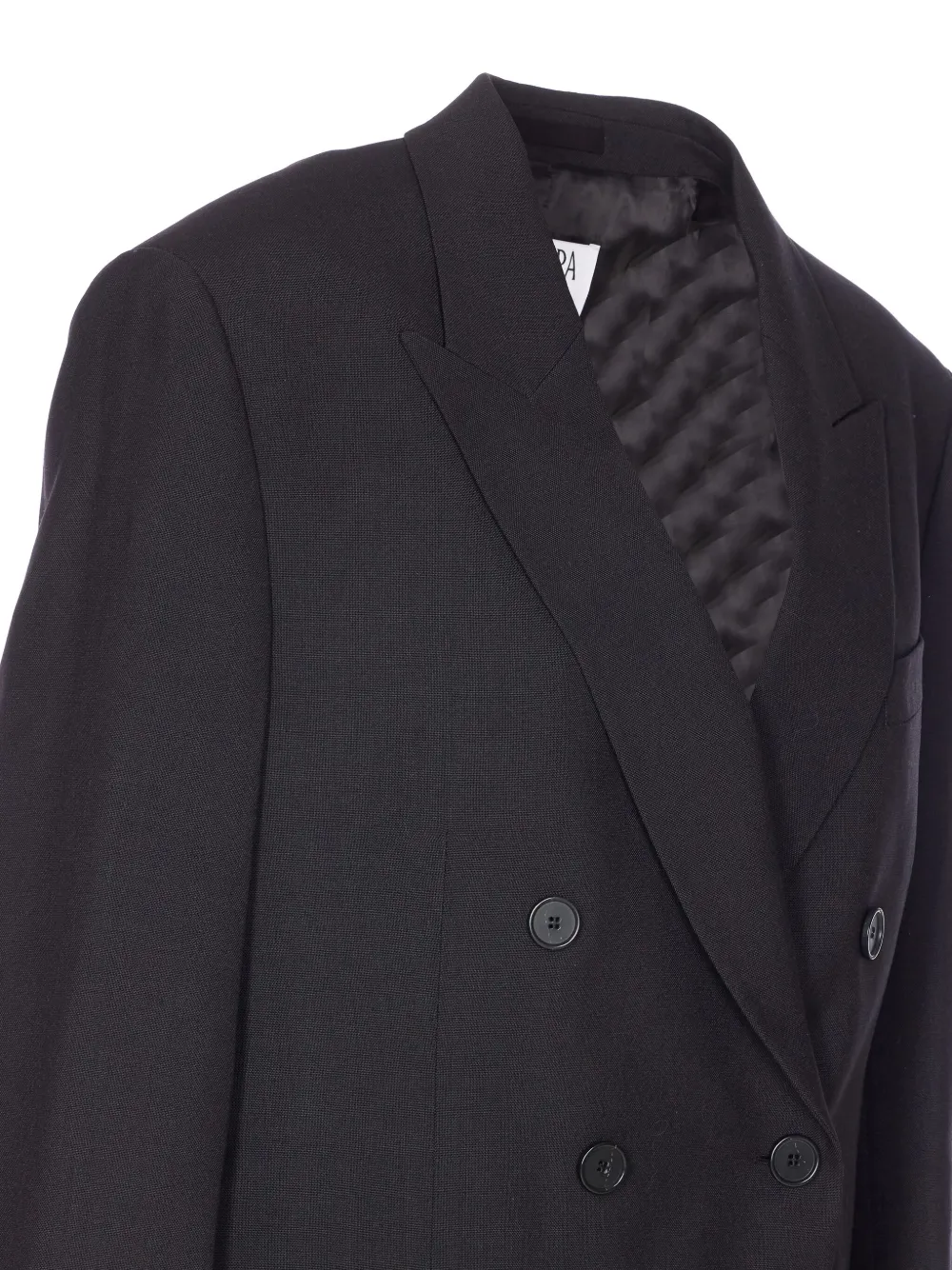 Filippa K V-neck Jacket With Notched Lapels And Back Split In Black