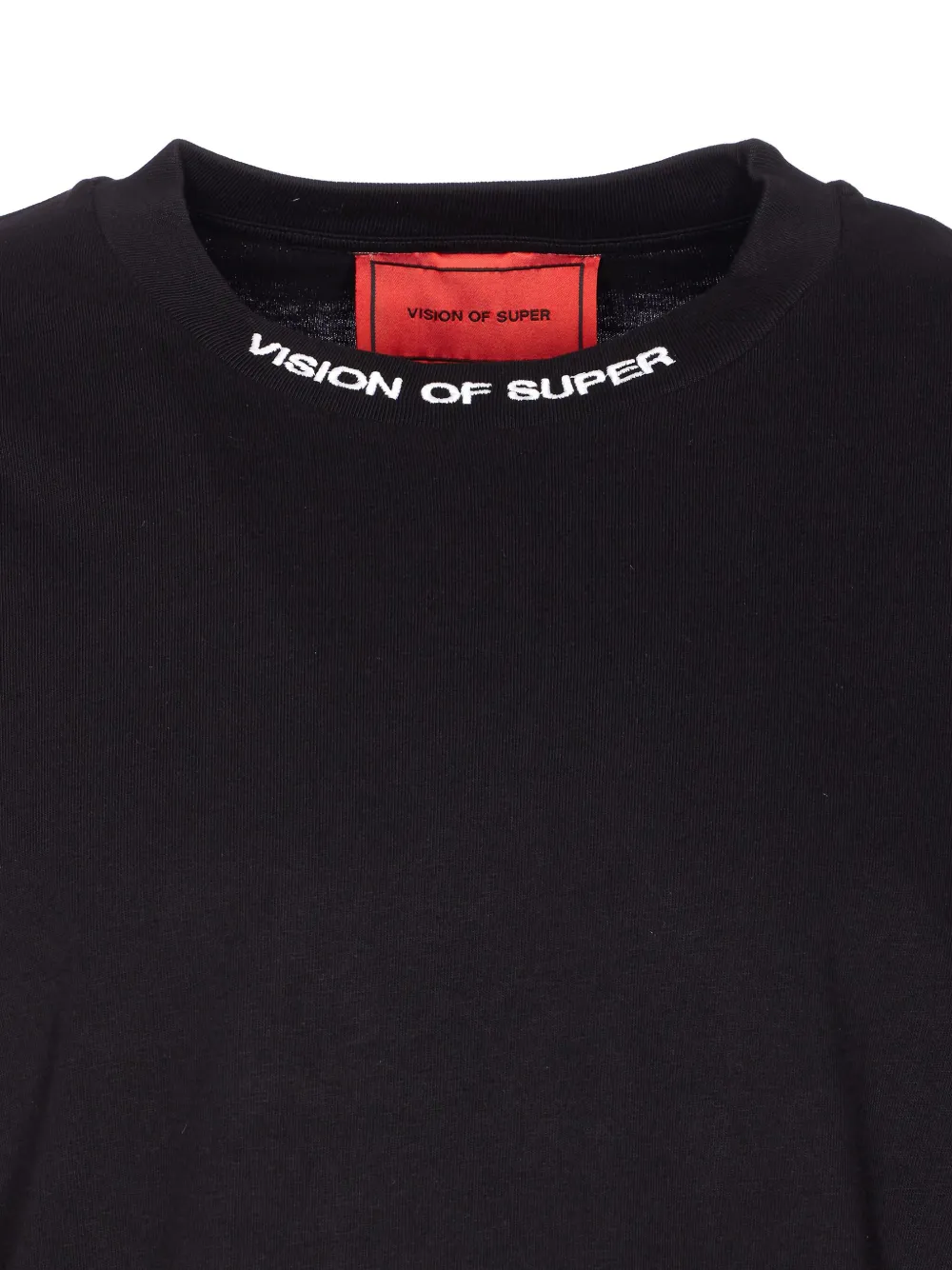 Vision Of Super T-shirt met ronde hals en geborduurde vlam Zwart
