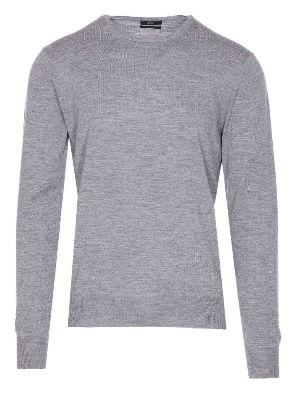 Hōsio Long-sleeve Crew-neck Sweater In Gray