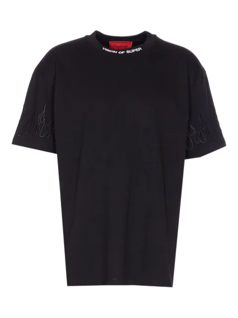 Vision Of Super embroidered-logo crew neck T-shirt