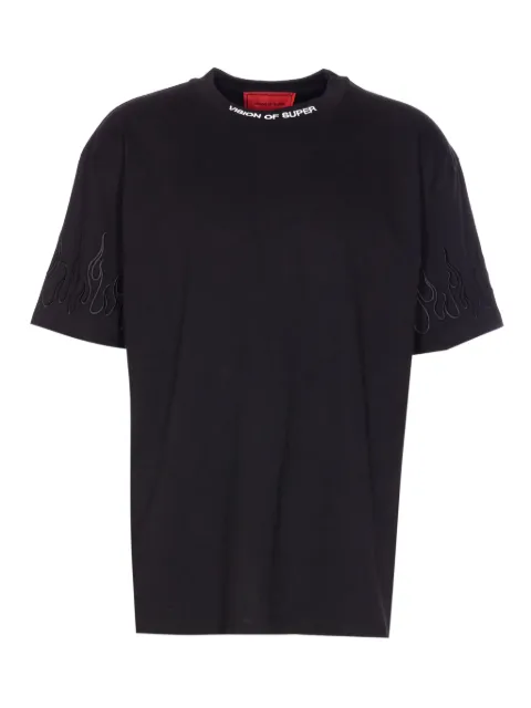 Vision Of Super embroidered-logo crew neck T-shirt