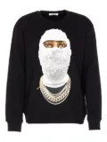 Ih Nom Uh Nit mask-print crew-neck sweatshirt - Black