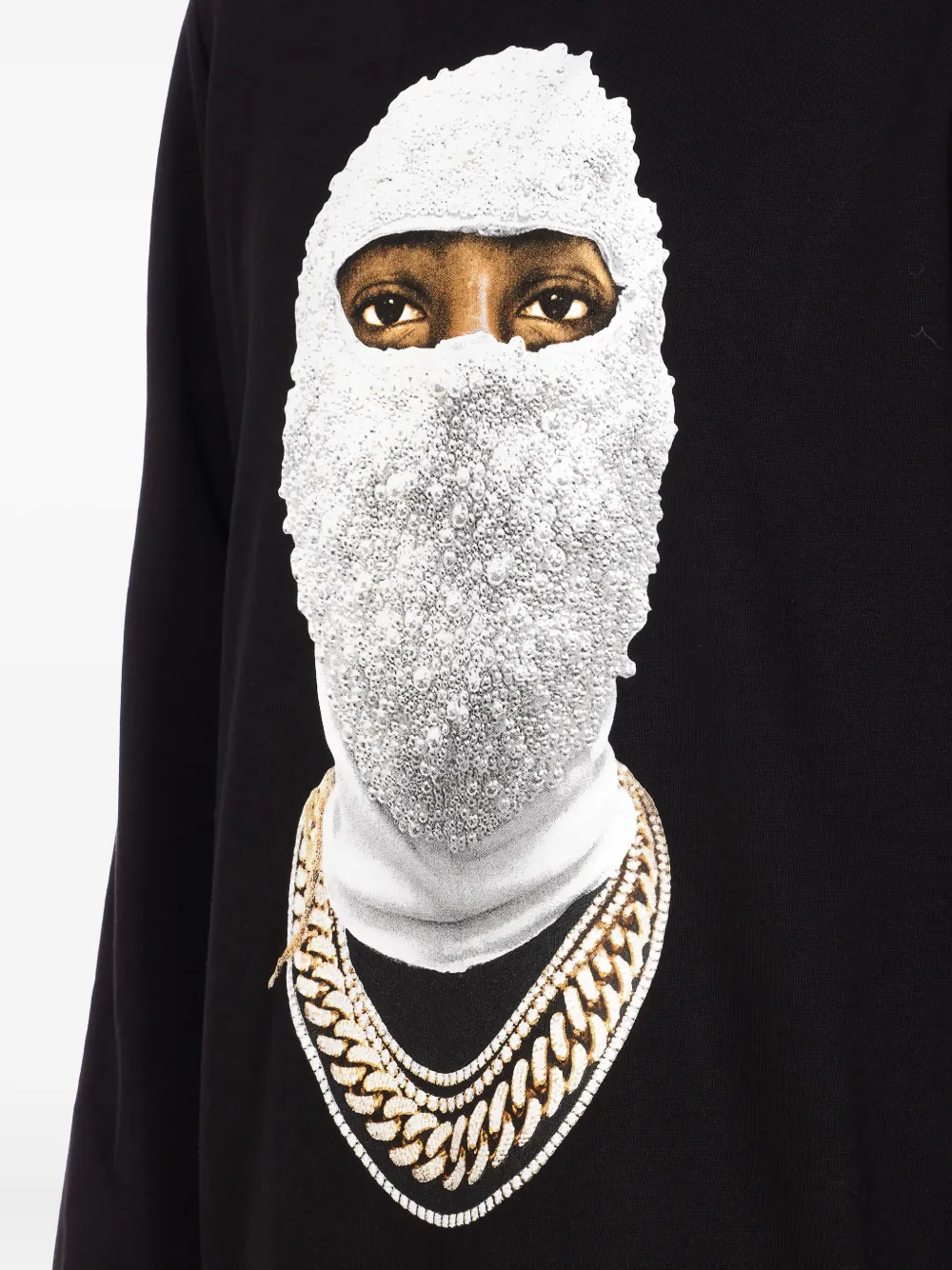 Ih Nom Uh Nit mask-print crew-neck sweatshirt - Zwart