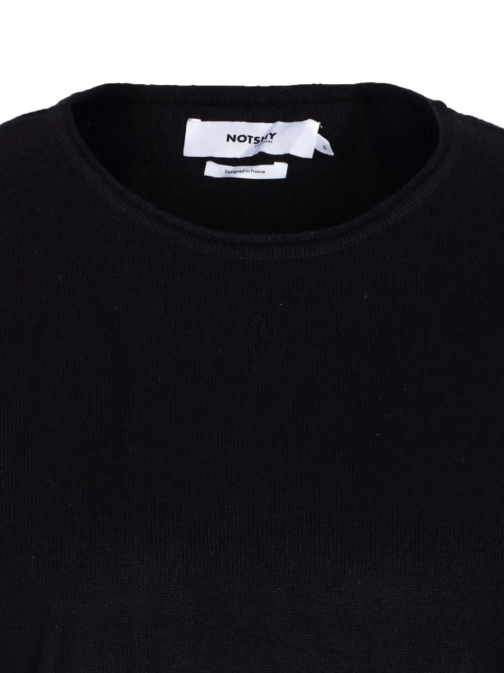 NOTSHY Kasjmier trui met ronde hals Zwart