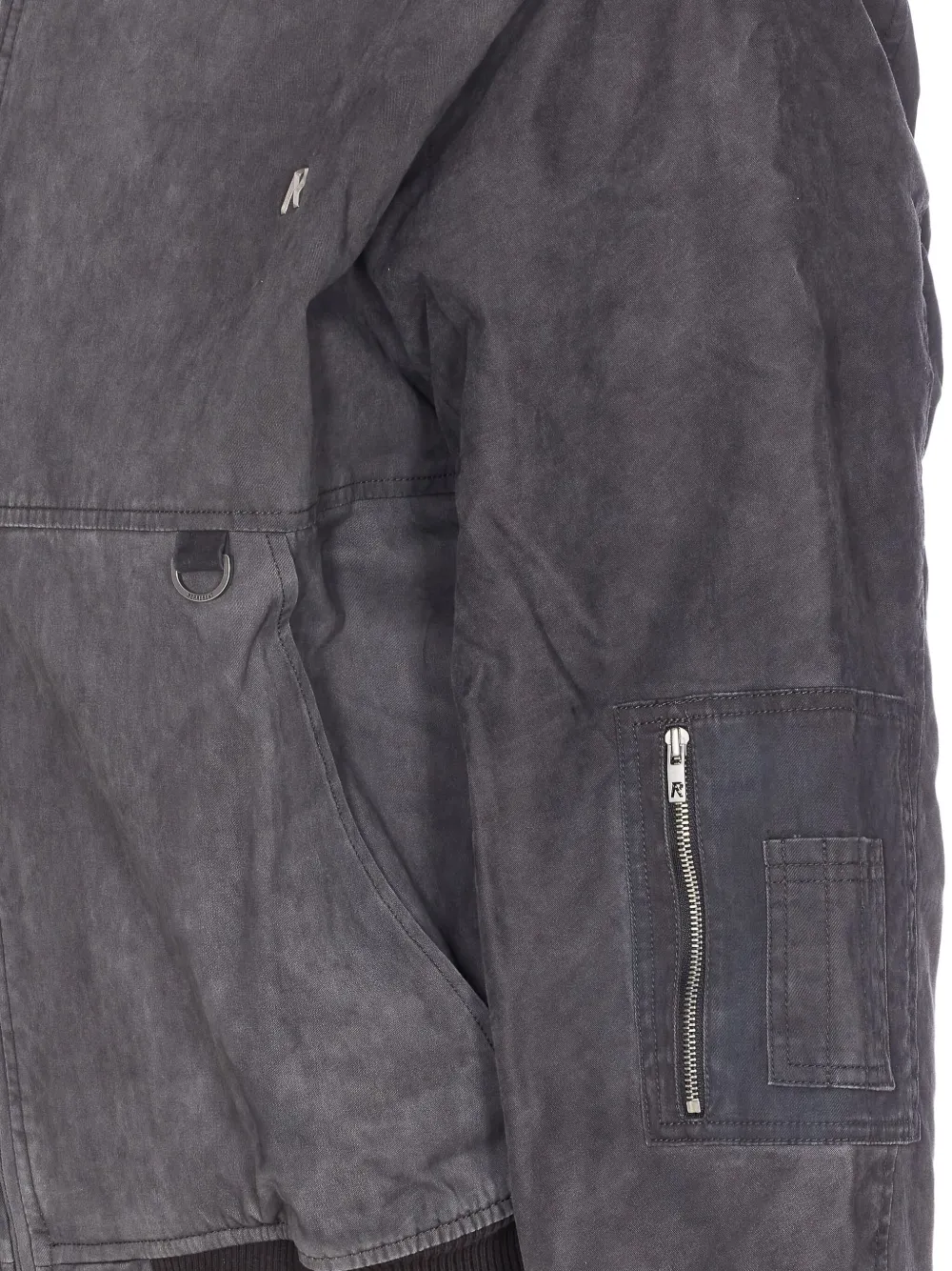 Represent Hooded Bomber Washed In Gray