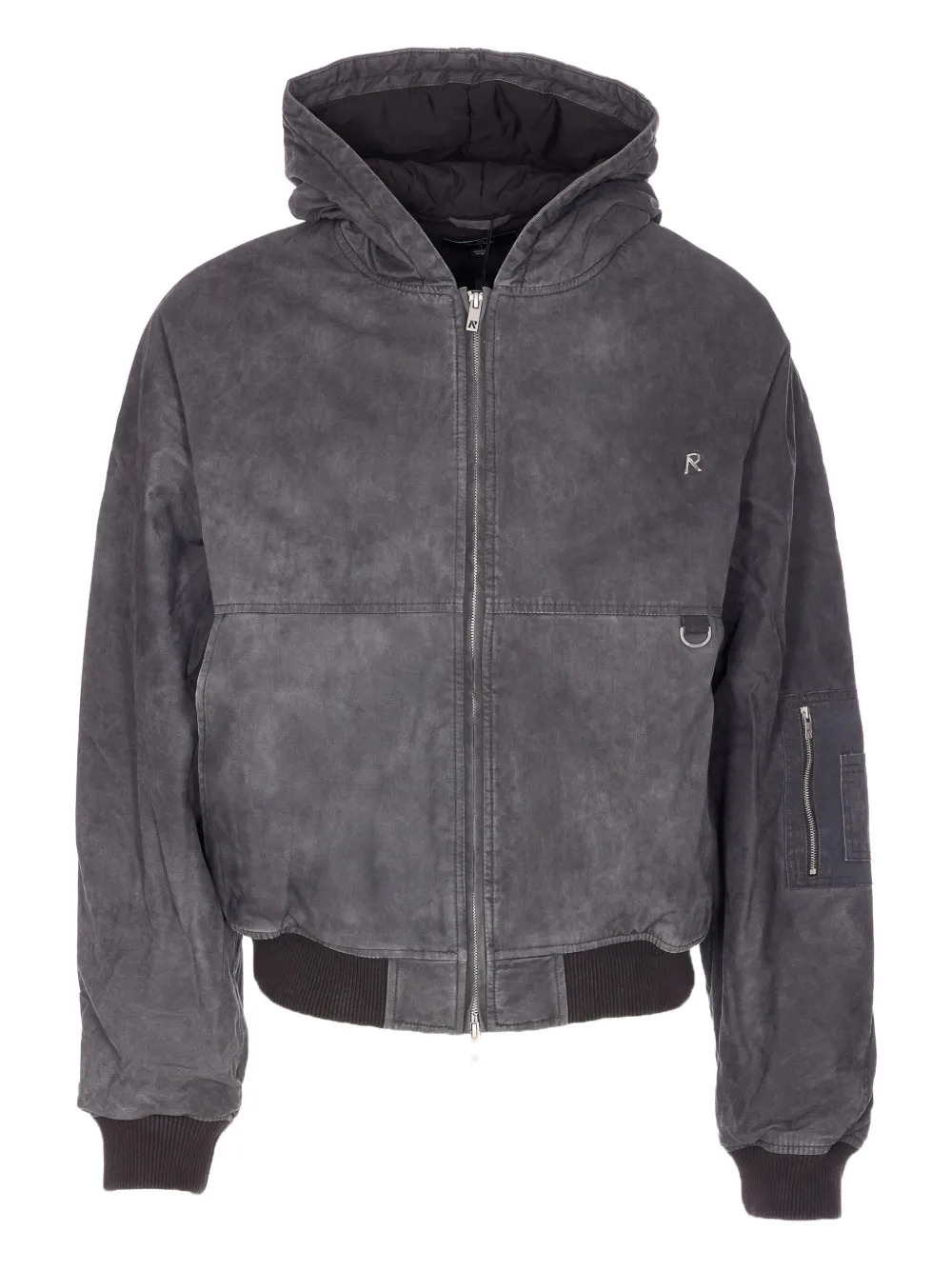 Represent Hooded Bomber Washed In Gray