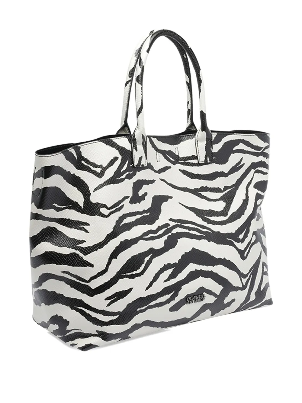Essentiel Antwerp Iloise Printed Shopping Bag In Black